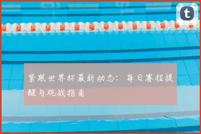 紧跟世界杯最新动态:每日赛程提醒与观战指南