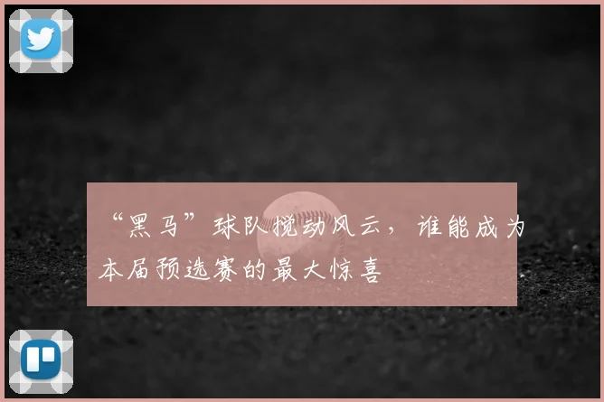“黑马”球队搅动风云，谁能成为本届预选赛的最大惊喜
